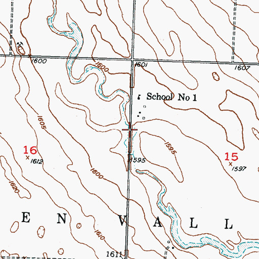 Topographic Map of Township of Eden Valley, ND