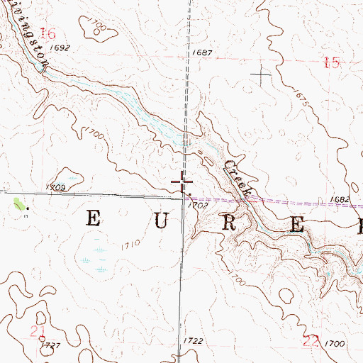 Topographic Map of Township of Eureka, ND