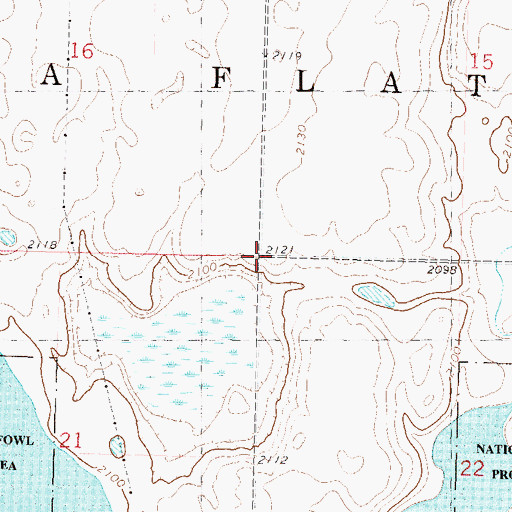 Topographic Map of Township of Iota Flat, ND