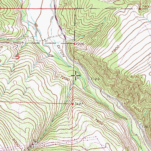 Topographic Map of Sundell Creek, CO