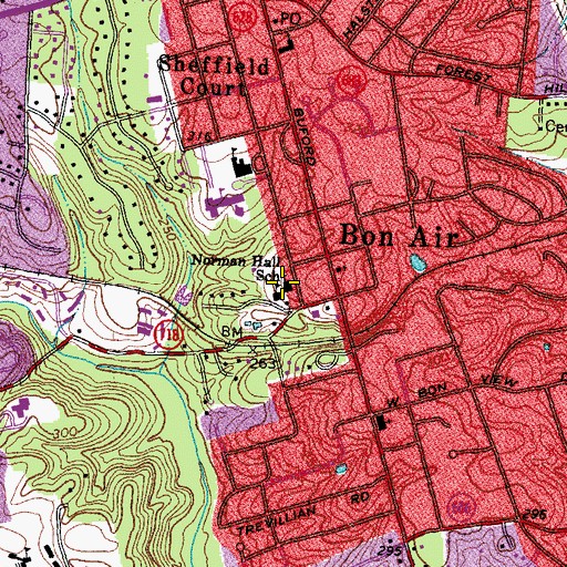 Topographic Map of Saint Michaels Episcopal Church, VA