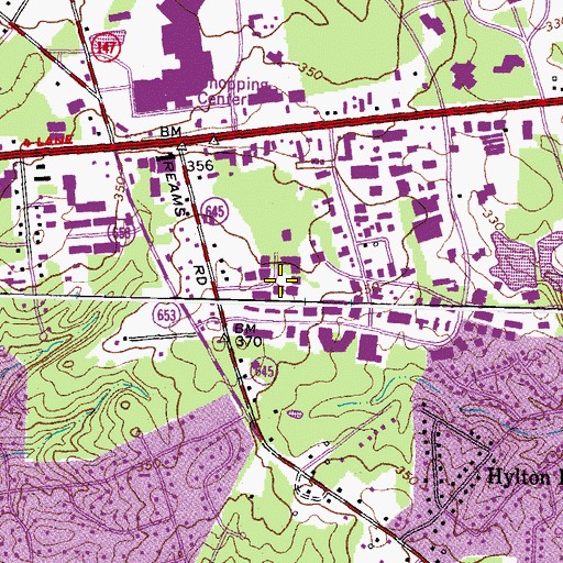 Topographic Map of Sixty West Commercial Plaza, VA