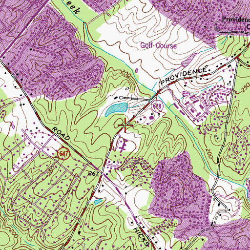Topographic Map of Bethany Place Baptist Church, VA
