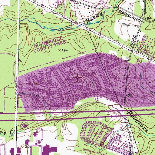 Topographic Map of Hunting Creek Hills, VA