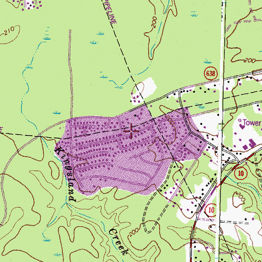 Topographic Map of Kings Forest, VA