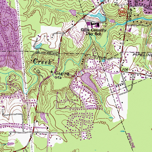 Topographic Map of Old Coach Hills, VA