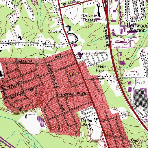 Topographic Map of Quail Oaks, VA