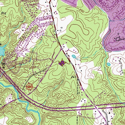Topographic Map of Crenshaw Elementary School, VA
