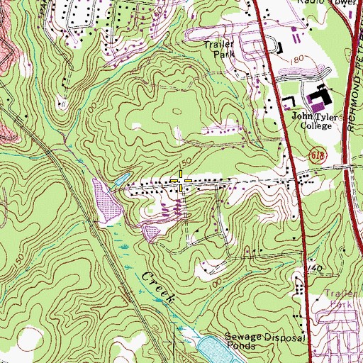 Topographic Map of Bryan Ridge, VA