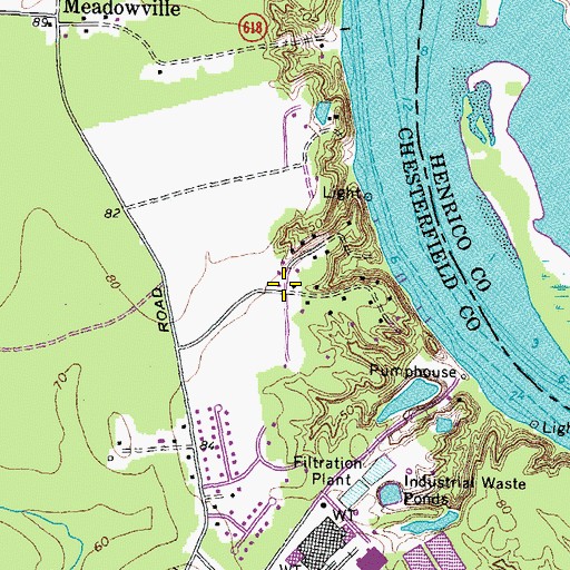 Topographic Map of Mount Blanco, VA