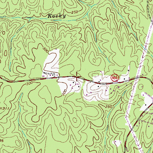 Topographic Map of Perdue (historical), VA