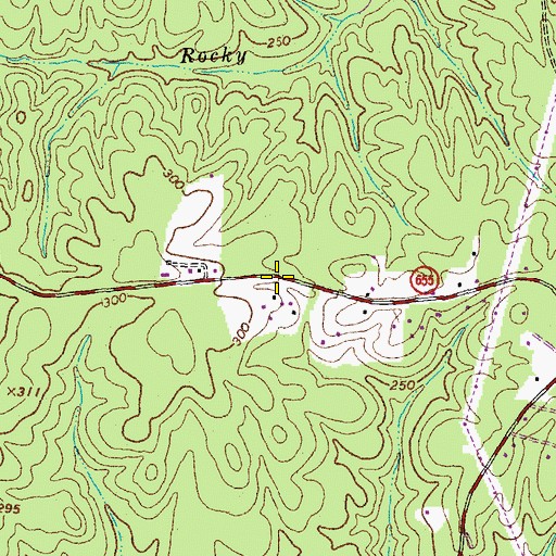 Topographic Map of Perdue (historical), VA