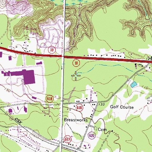 Topographic Map of Ware Bottom Spring, VA