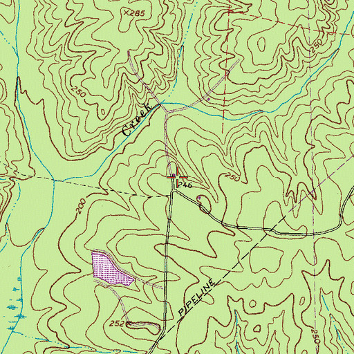 Topographic Map of Webster Hunt Club Preserve, VA