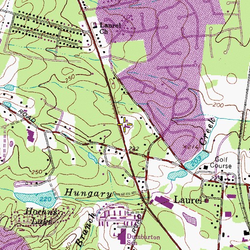 Topographic Map of Laurel Presbyterian Church, VA