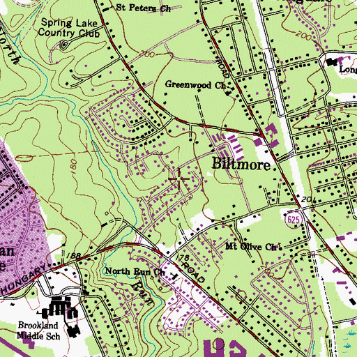 Topographic Map of North Run Estates, VA