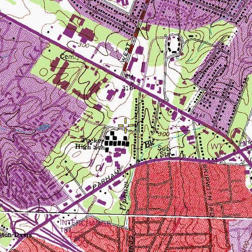 Topographic Map of Saint Martins Episcopal Church, VA