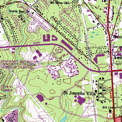Topographic Map of Stonewall Manor, VA