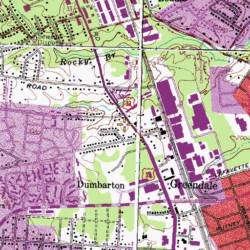 Topographic Map of Bonnie Brae Church of Christ, VA