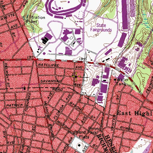 Topographic Map of Good Hopewell Baptist Church, VA