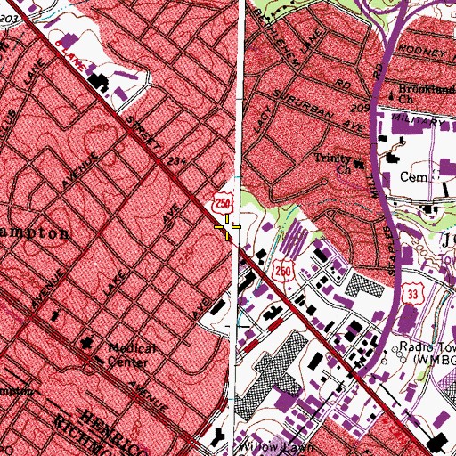 Topographic Map of Goodhope Church (historical), VA