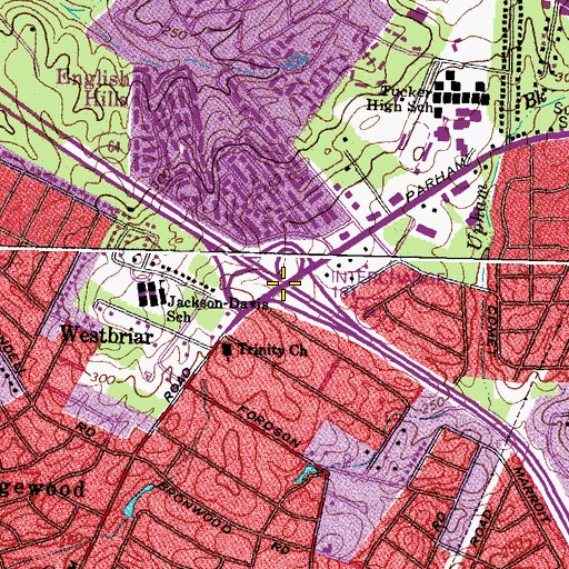 Topographic Map of Interchange 181, VA