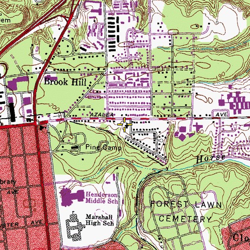 Topographic Map of Stukeley Hall Baptist Church, VA
