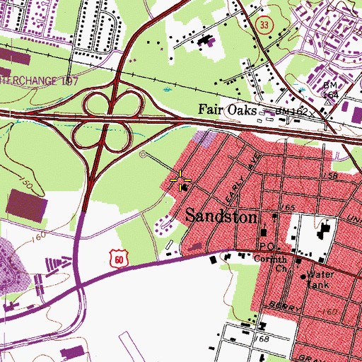 Topographic Map of Church of Our Saviour, VA