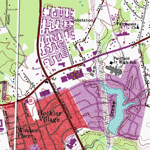Topographic Map of Eastgate Mall Shopping Center, VA