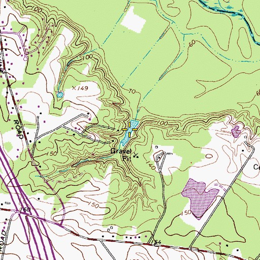 Topographic Map of Eberhard Pond, VA