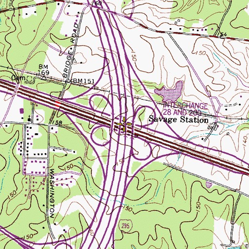 Topographic Map of Interchange 200, VA