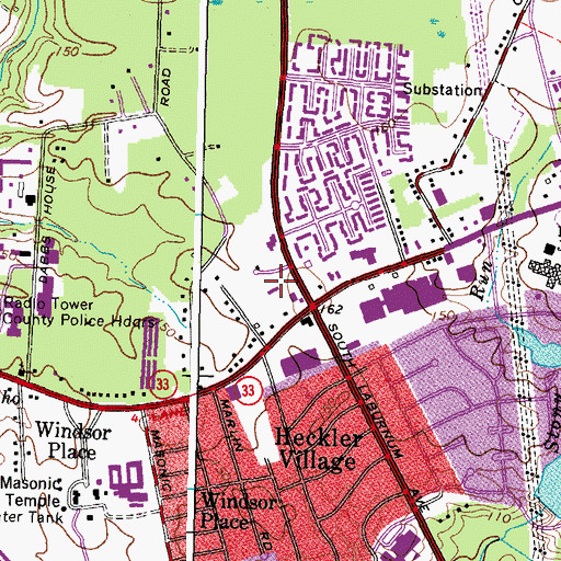 Topographic Map of Saint Matthew Lutheran Church, VA