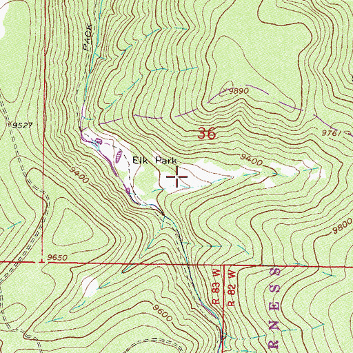 Topographic Map of Elk Park, CO