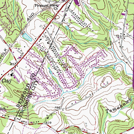 Topographic Map of Mayfield, VA