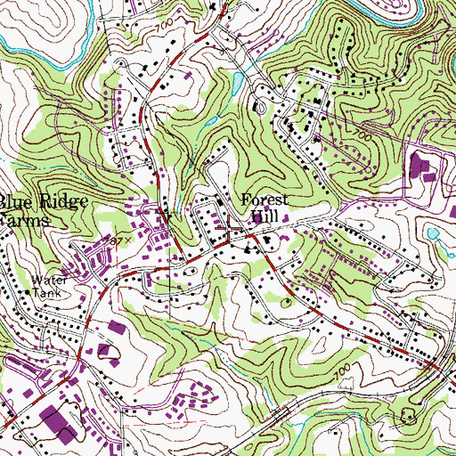 Topographic Map of Middle School Learning Center, VA