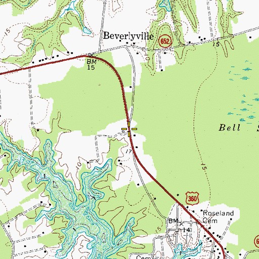 Topographic Map of Blackberry, VA