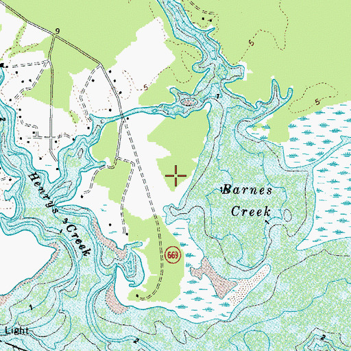Topographic Map of Crank Island, VA