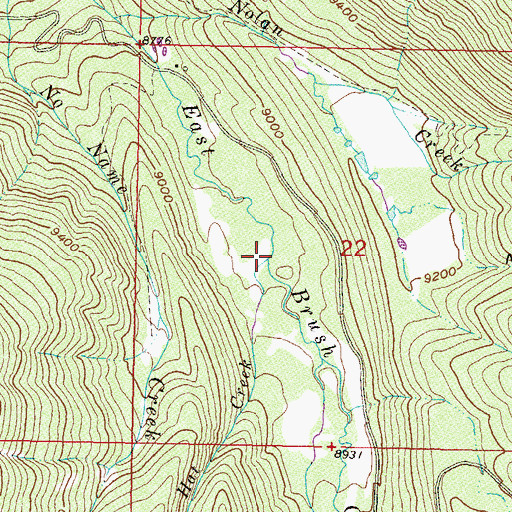 Topographic Map of Hat Creek, CO