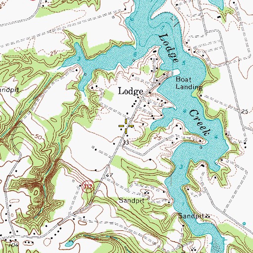 Topographic Map of Lodge Neck, VA