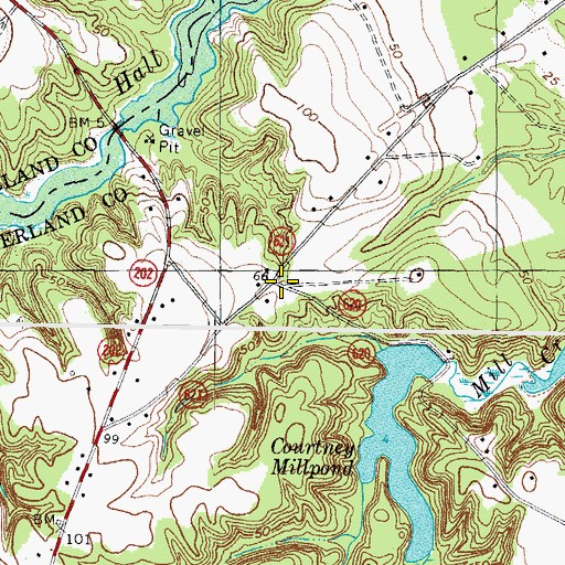 Topographic Map of Morrisons Corner, VA