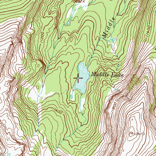 Topographic Map of Middle Lake, CO