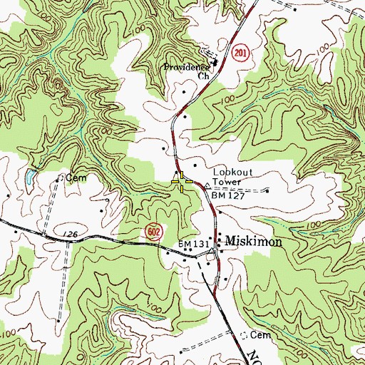 Topographic Map of Smyrna Church (historical), VA