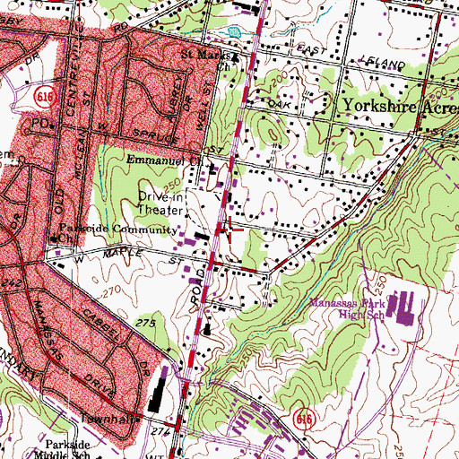Topographic Map of First Pentecostal Holiness Church, VA