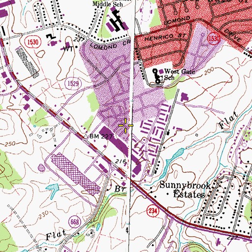Topographic Map of Iron Gate, VA