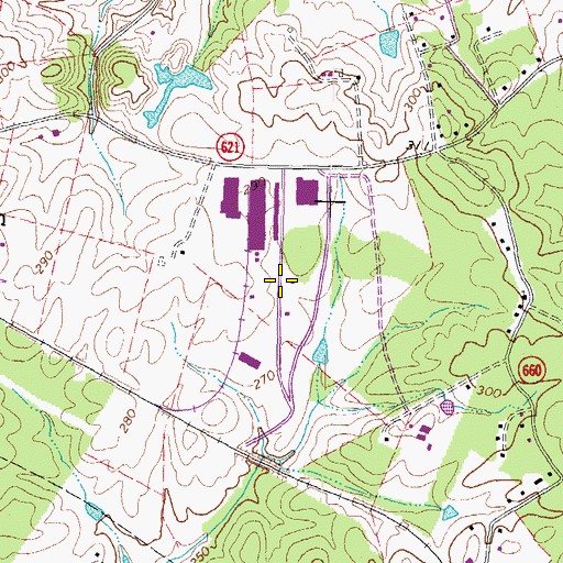 Topographic Map of Manassas Southern Industrial Park, VA