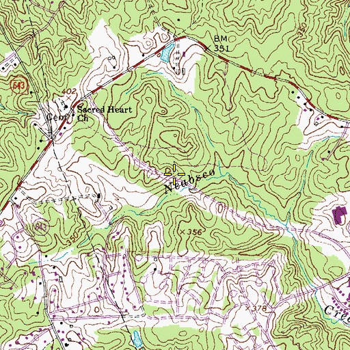 Topographic Map of Orangedale, VA