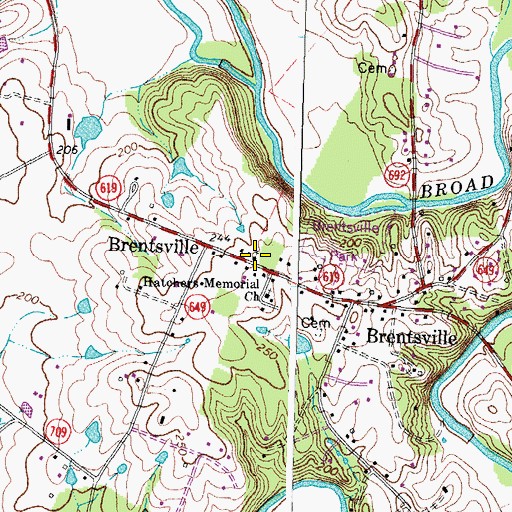 Topographic Map of Saint James Church, VA