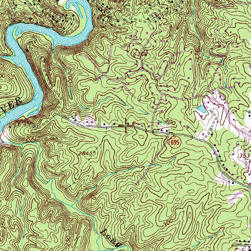 Topographic Map of Wildwood Estates, VA