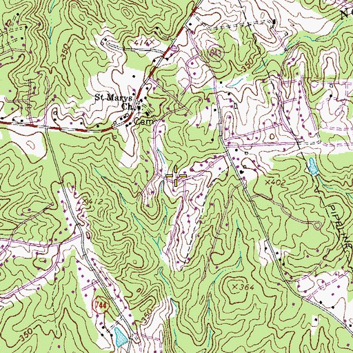 Topographic Map of Woodhaven, VA