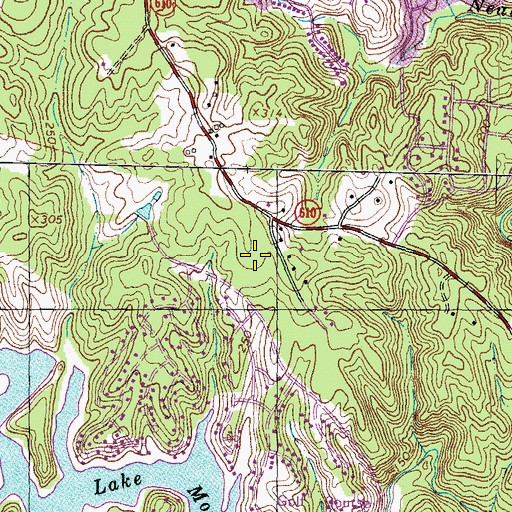 Topographic Map of A Henderson Elementary School, VA